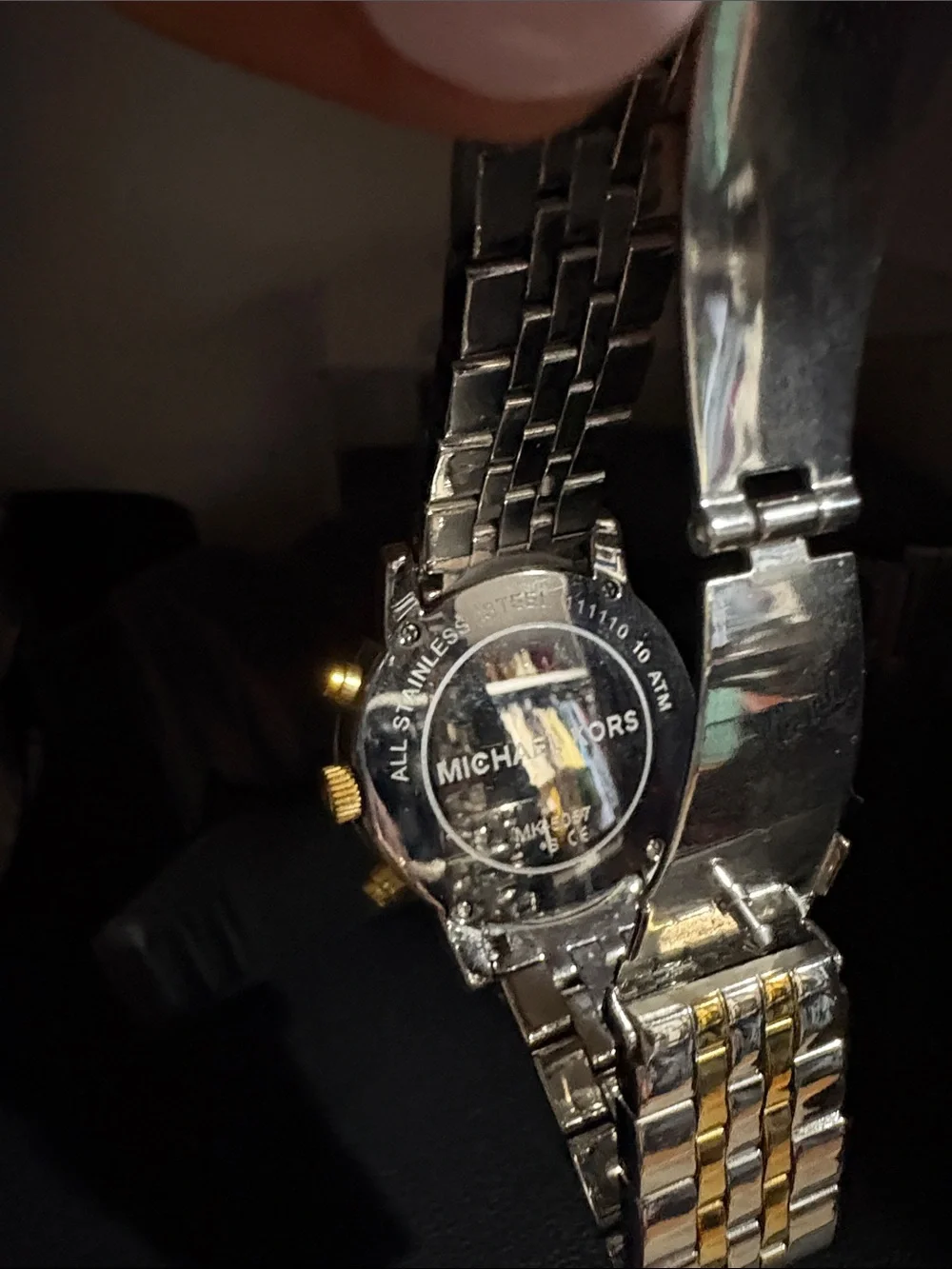 Michael Kors Gold and White Men's Bracelet Watch